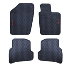 VW POLO 12- CAR MATS LATEX BLACK+LETTERS
