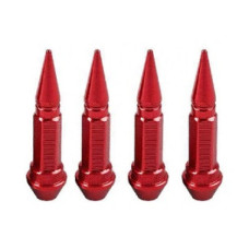 VALVE CAPS- BULLET RED 60MM 4PC