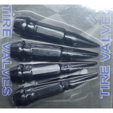 VALVE CAPS-BULLET BLACK 60MM 4PCS