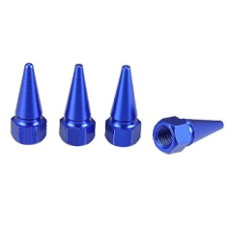 VALVE CAPS- SPIKE SHORT BLUE
