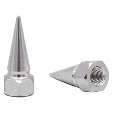 VALVE CAPS- SPIKES SMALL SILVER