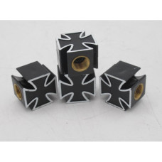 VALVE CAP STAR BLACK