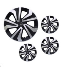 EVO WHEEL COVERS 16'' SIL+BLK CRBN FIBRE