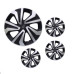 EVO WHEEL COVERS 15''SIL+BLK CRBN FIBRE