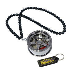 PENDANT WHEEL MIRROR HANG SILVER