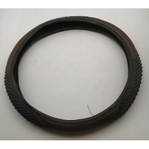 STEERING WHEEL COVER BLACK & BROWN