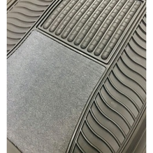 CAR MATS VELOUR RUBBER 4PCE GREY