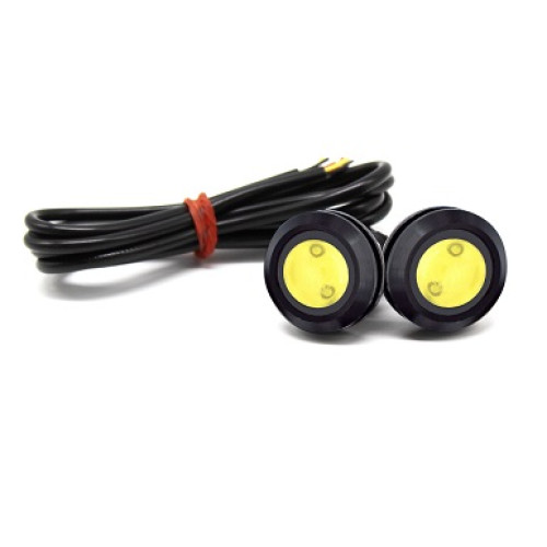 DRL 1 LED 23MM FOG 12 LED WHITE+ORANGE