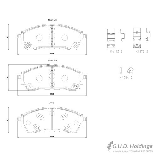 D4172 SAFELINE FRNT BRKE PADS-FORD