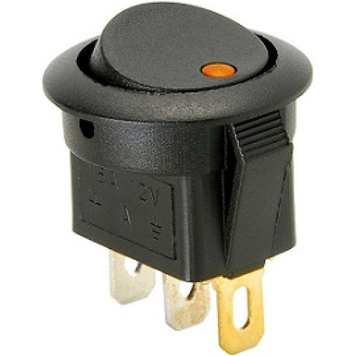SWITCH- AMBER ROUND MINI ROCKE SWITCH- AMBER ROUND MINI ROCKE