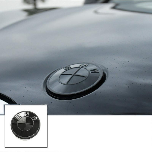 BMW BONNET BADGE BLACK 82MM BMW BONNET BADGE BLACK 82MM