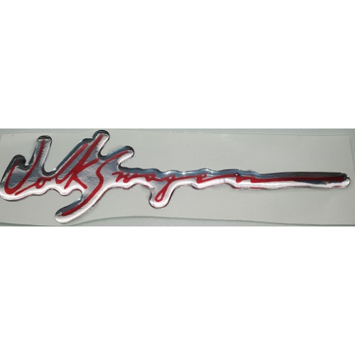 GEL BADGE-VW SCRIPT RED