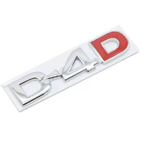 STEEL BADGE-D4D RED AND CHROME STEEL BADGE-D4D RED AND CHROME