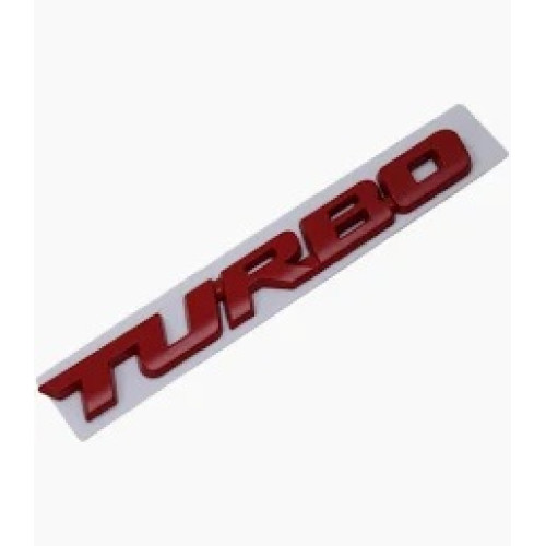 STEEL BADGE- RED TURBO STEEL BADGE- RED TURBO