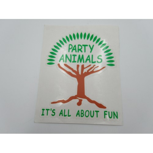 VINYL STICKER- PARTY ANIMAL VINYL STICKER- PARTY ANIMAL