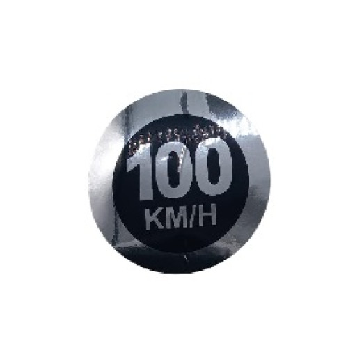 VINYL STICKER - SPEED SIGN 100KM BLK/CHR