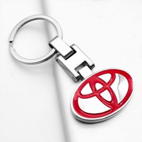 KEYRING - TOYOTA RED LOGO S/S FTR RED