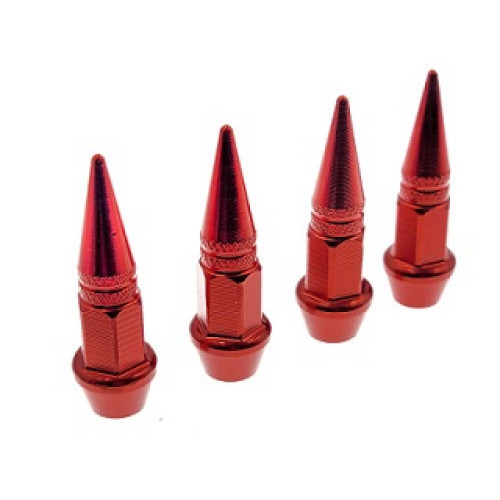 VALVE CAPS- BULLET RED 45MM 4PC VALVE CAPS- BULLET RED 45MM 4PC